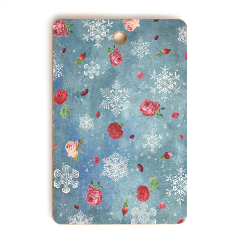 Belle13 Snow and Roses Cutting Board Rectangle