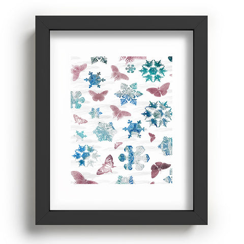 Belle13 Snowflakes and Butterflies Recessed Framing Rectangle