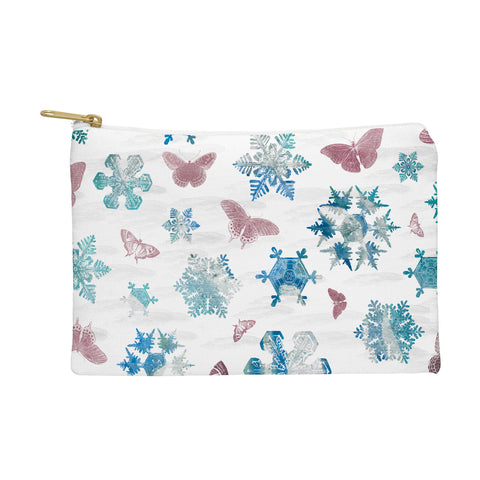 Belle13 Snowflakes and Butterflies Pouch