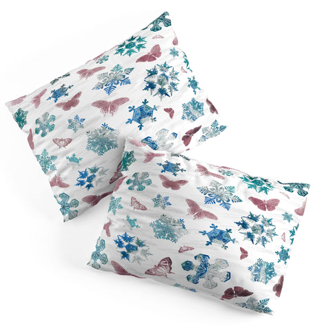 Belle13 Snowflakes and Butterflies Pillow Shams
