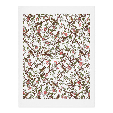 Belle13 Sparrow Tree On A Spring Day Art Print