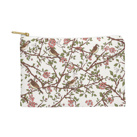 Belle13 Sparrow Tree On A Spring Day Pouch