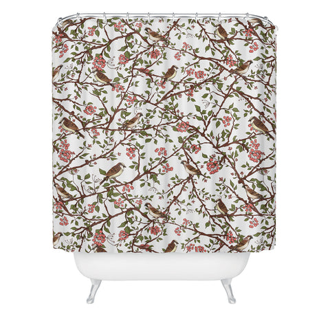 Belle13 Sparrow Tree On A Spring Day Shower Curtain