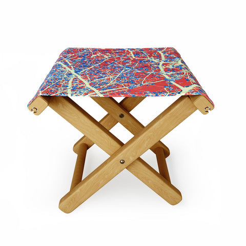 Belle13 Spring Abstract Folding Stool