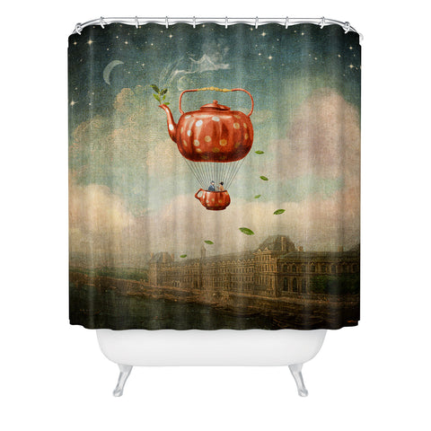 Belle13 Tea for Two at Dusk Shower Curtain