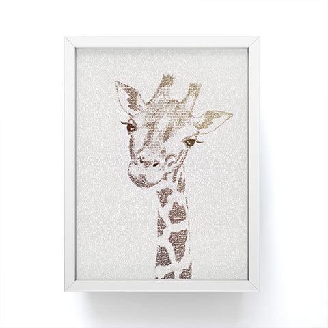Belle13 The Intellectual Giraffe Framed Mini Art Print