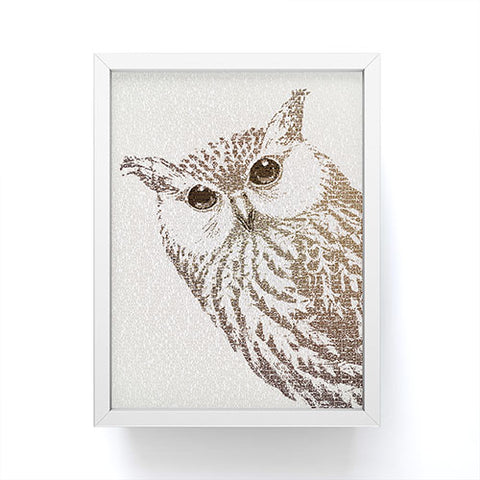 Belle13 The Intellectual Owl Framed Mini Art Print