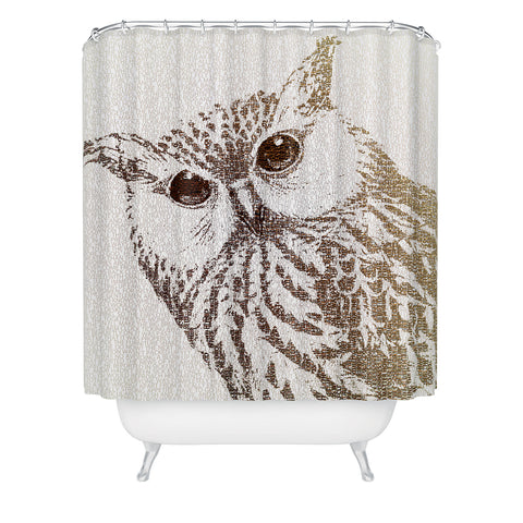 Belle13 The Intellectual Owl Shower Curtain