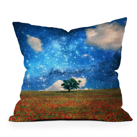 Belle13 The Magical Night Day Throw Pillow
