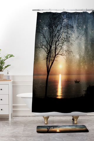 Belle13 The Old Man And The Sea Shower Curtain And Mat