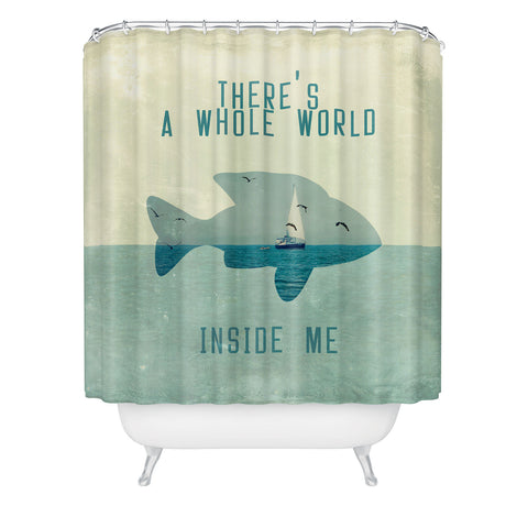 Belle13 There Is A Whole World Inside Me Shower Curtain