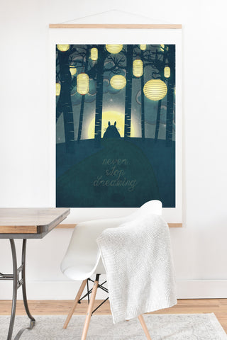 Belle13 Totoros Dream Forest Art Print And Hanger