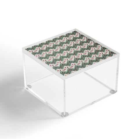Belle13 Traditional Floral Chevron Acrylic Box