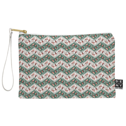 Belle13 Traditional Floral Chevron Pouch