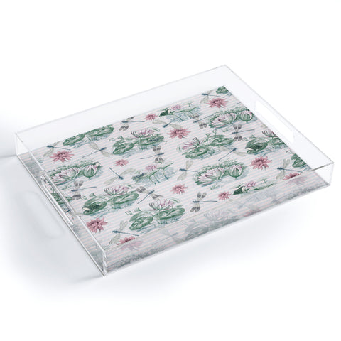 Belle13 Water Lily Lake Acrylic Tray
