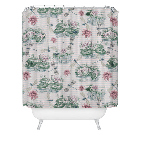 Belle13 Water Lily Lake Shower Curtain