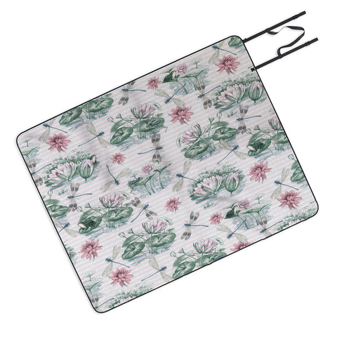Belle13 Water Lily Lake Picnic Blanket