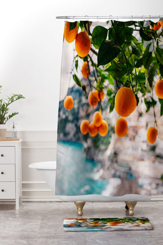 Bethany Young Photography Amalfi Coast Oranges Shower Curtain And Mat