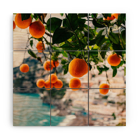 Bethany Young Photography Amalfi Coast Oranges Wood Wall Mural