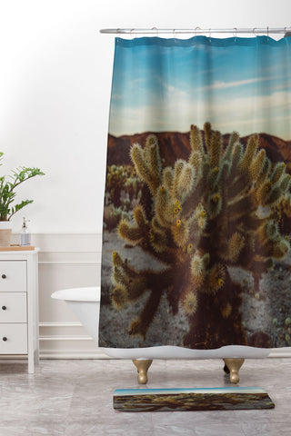 Bethany Young Photography Cholla Cactus Garden X Shower Curtain And Mat