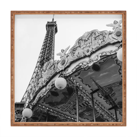 Bethany Young Photography Eiffel Tower Carousel II Square Tray