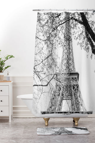 Bethany Young Photography Eiffel Tower X Shower Curtain And Mat