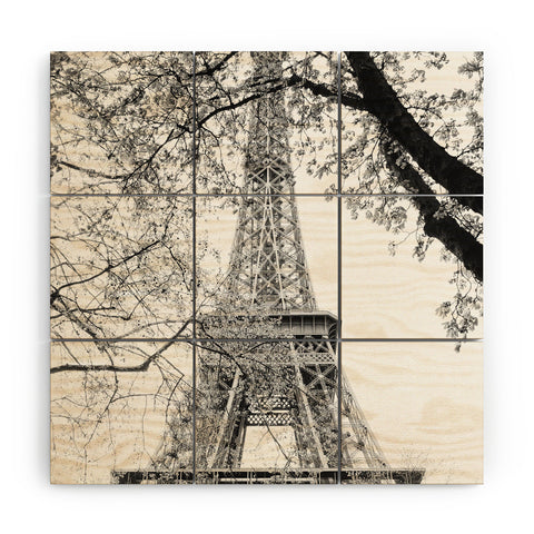 Bethany Young Photography Eiffel Tower X Wood Wall Mural