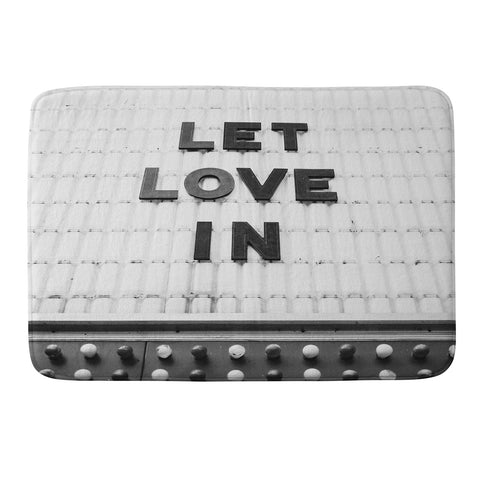 Bethany Young Photography Let Love In Monochrome Memory Foam Bath Mat