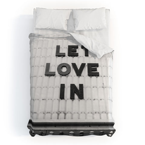 Bethany Young Photography Let Love In Monochrome Duvet Cover