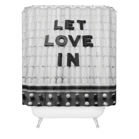 Bethany Young Photography Let Love In Monochrome Shower Curtain