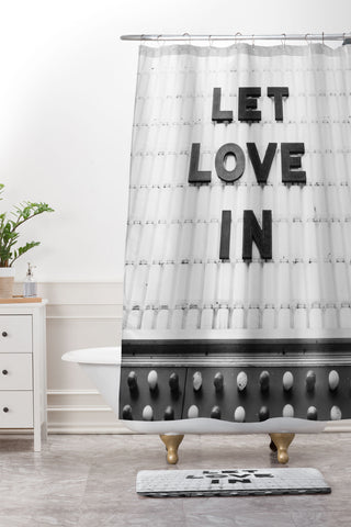 Bethany Young Photography Let Love In Monochrome Shower Curtain And Mat