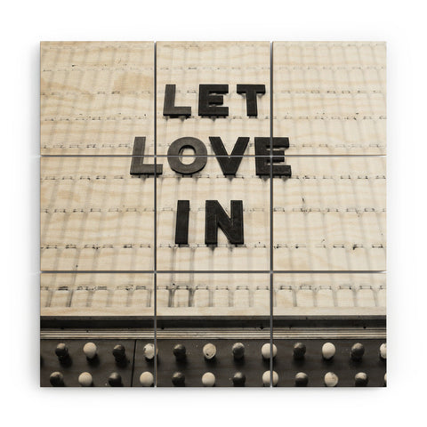 Bethany Young Photography Let Love In Monochrome Wood Wall Mural