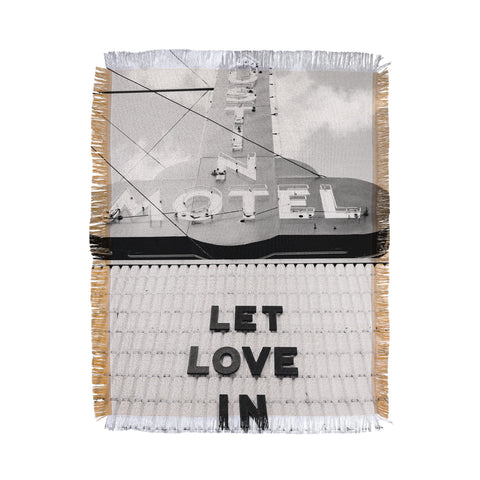 Bethany Young Photography Let Love In Monochrome Throw Blanket