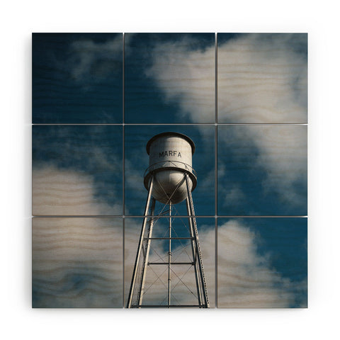 Bethany Young Photography Marfa Water Tower Wood Wall Mural