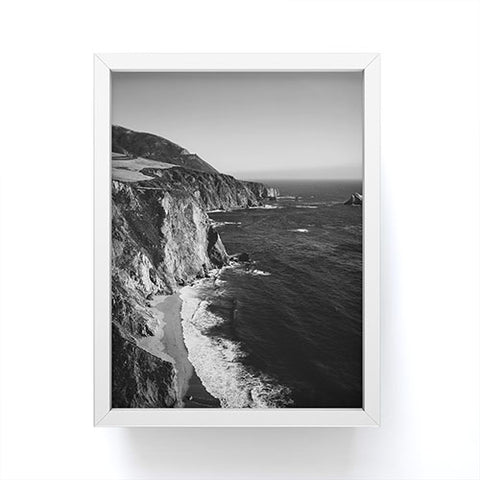 Bethany Young Photography Monochrome Big Sur Framed Mini Art Print