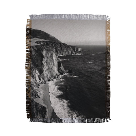 Bethany Young Photography Monochrome Big Sur Throw Blanket