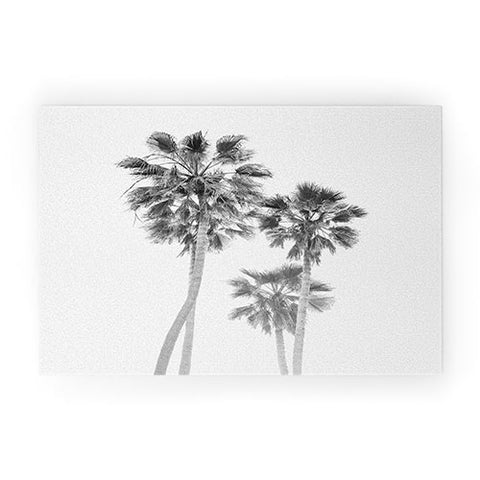 Bethany Young Photography Monochrome California Palms Welcome Mat