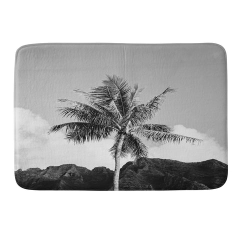 Bethany Young Photography Monochrome Hawaiian Palm Memory Foam Bath Mat