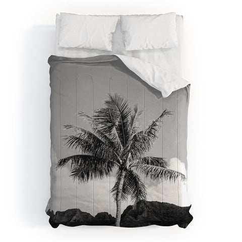Bethany Young Photography Monochrome Hawaiian Palm Comforter