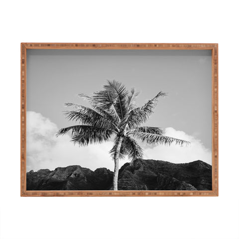 Bethany Young Photography Monochrome Hawaiian Palm Rectangular Tray