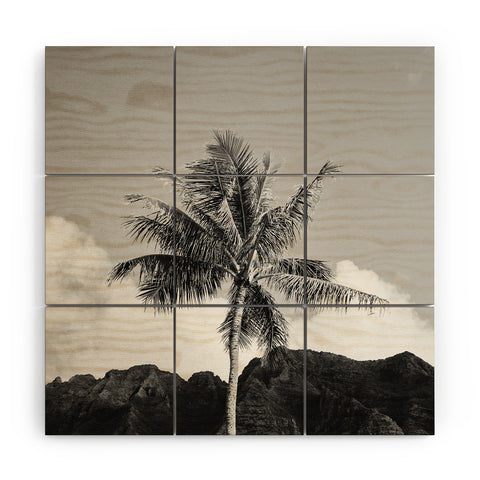 Bethany Young Photography Monochrome Hawaiian Palm Wood Wall Mural