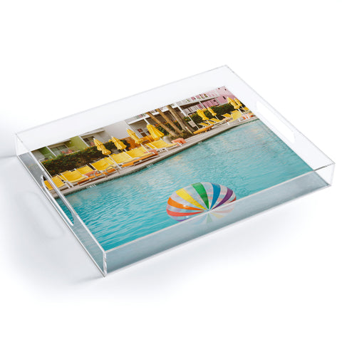 Bethany Young Photography Palm Springs Pool Day Acrylic Tray