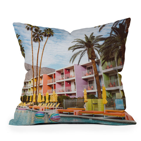 Bethany Young Photography Palm Springs Pool Day VII Throw Pillow