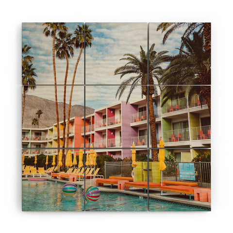 Bethany Young Photography Palm Springs Pool Day VII Wood Wall Mural