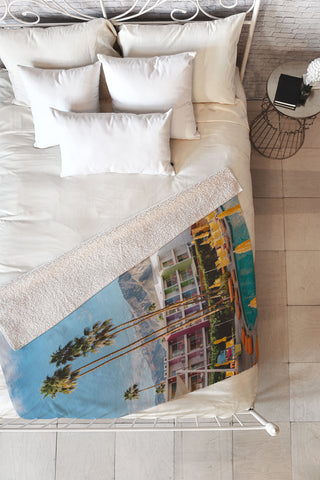 Bethany Young Photography Palm Springs Pool Day VIII Fleece Throw Blanket