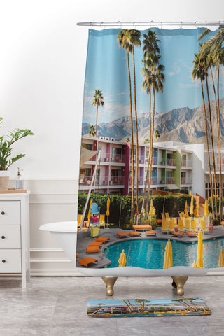 Bethany Young Photography Palm Springs Pool Day VIII Shower Curtain And Mat