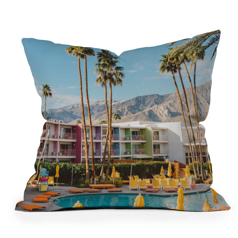 Bethany Young Photography Palm Springs Pool Day VIII Throw Pillow