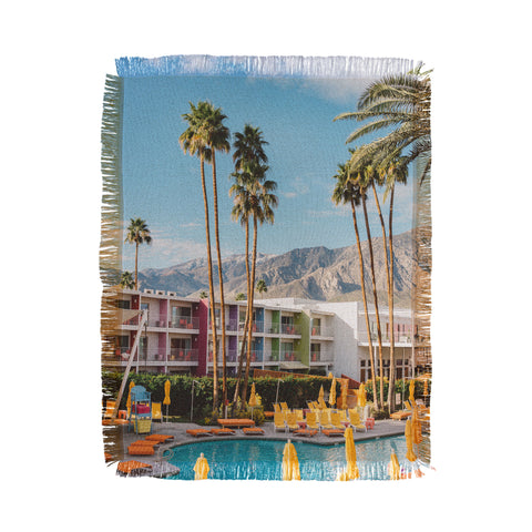 Bethany Young Photography Palm Springs Pool Day VIII Throw Blanket
