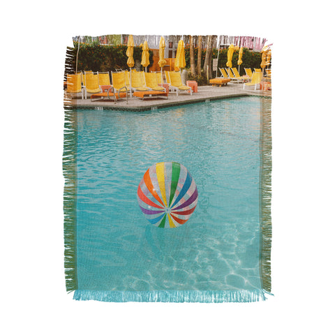 Bethany Young Photography Palm Springs Pool Day Throw Blanket