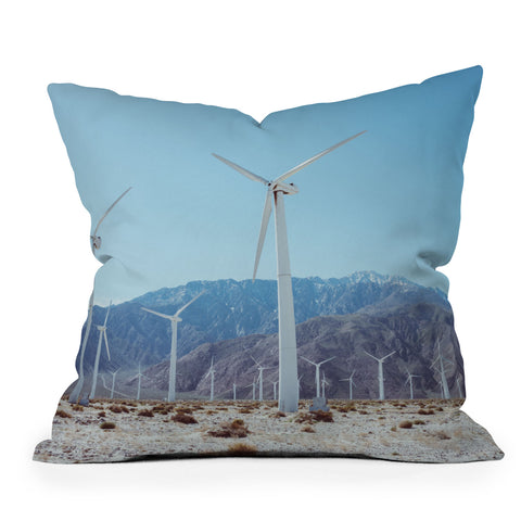 Bethany Young Photography Palm Springs Windmills IV Throw Pillow